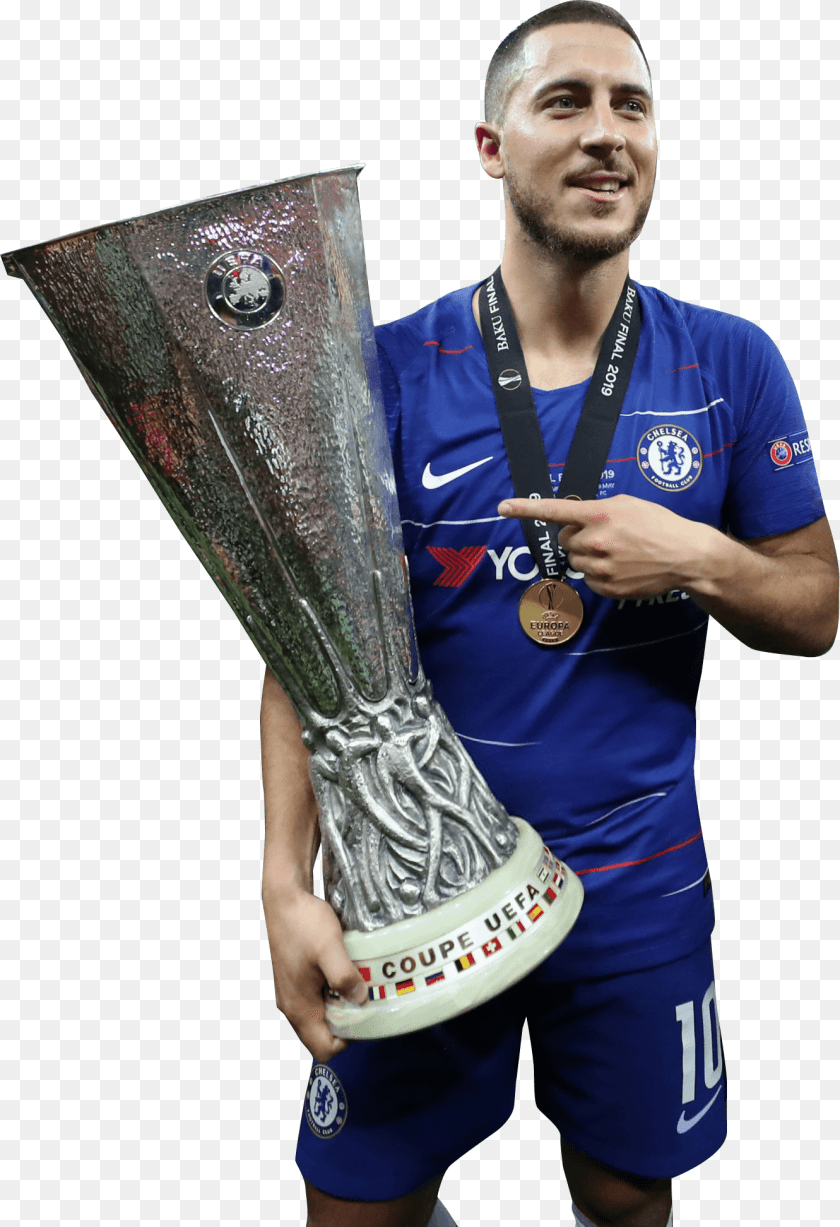 1331x1944 Eden Hazardrender Eden Hazard Europa League Trophy, Adult, Male, Man, Person PNG