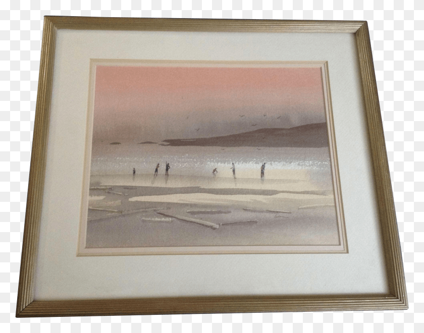 1968x1515 Eden The Beach At Sunset Seascape Watercolor Painting, Person HD PNG Download