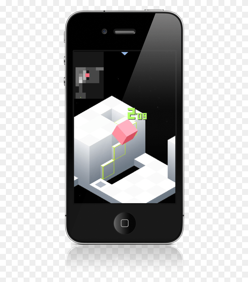 409x895 Edge Gameplay Mockup On Vertical Iphone 4 Edge Mobile Game, Мобильный Телефон, Телефон, Электроника Hd Png Скачать