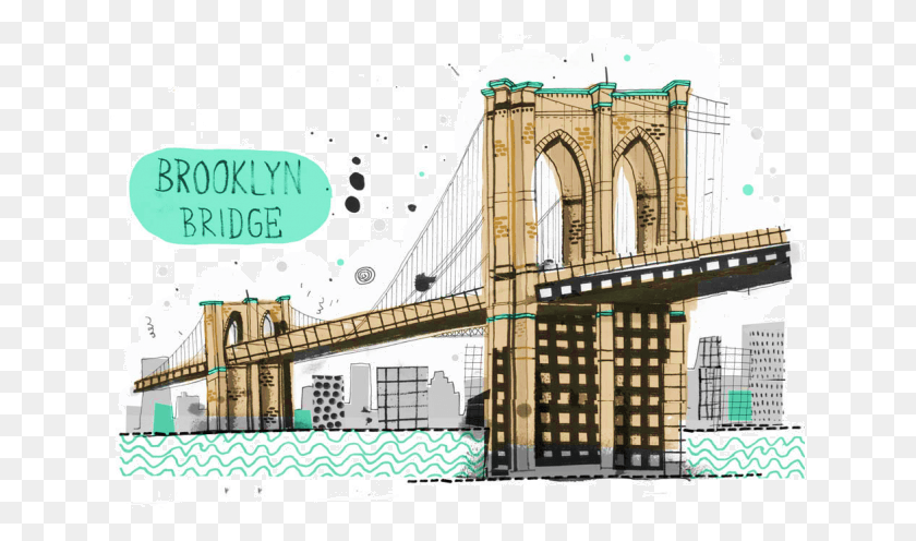 640x436 Edificios De New York Dibujos, Building, Bridge, Suspension Bridge Hd Png
