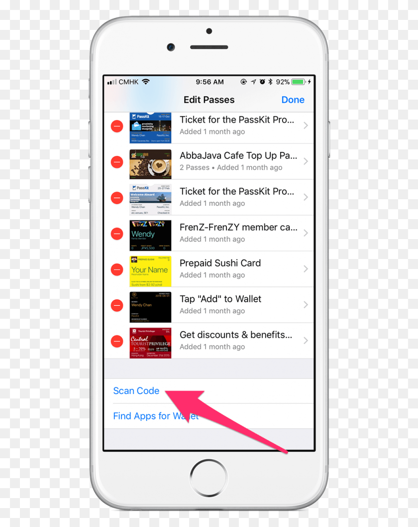 488x998 Edit Passes Scan Code Apple Wallet Qr Code Apple Wallet, Mobile Phone, Phone, Electronics HD PNG Download