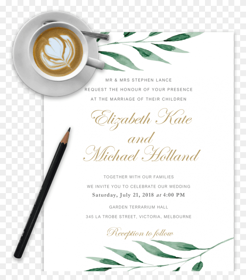 861x991 Editable Wedding Invitation Templates Freead Psd Creator Invite You To Celebrate Our Marriage, Advertisement, Paper, Coffee Cup HD PNG Download