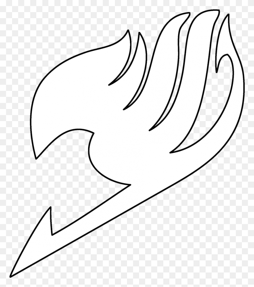 893x1017 Edolas Fairy Tail Symbol Black Fairy Tail Guild Mark, Axe, Tool, Stencil HD PNG Download