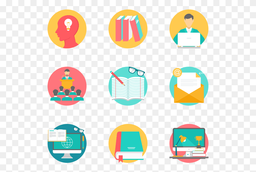529x505 Education Flat Design Icon, Text, Plot, Lighting HD PNG Download