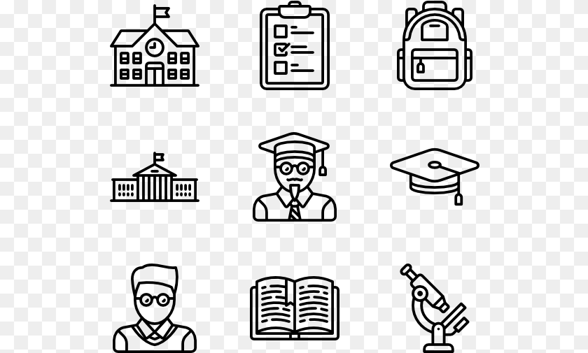 529x505 Education Icon Collection Education Icon Set, Gray Clipart PNG