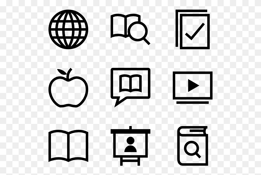 529x505 Education Icon Elements Line Art, Gray, World Of Warcraft HD PNG Download