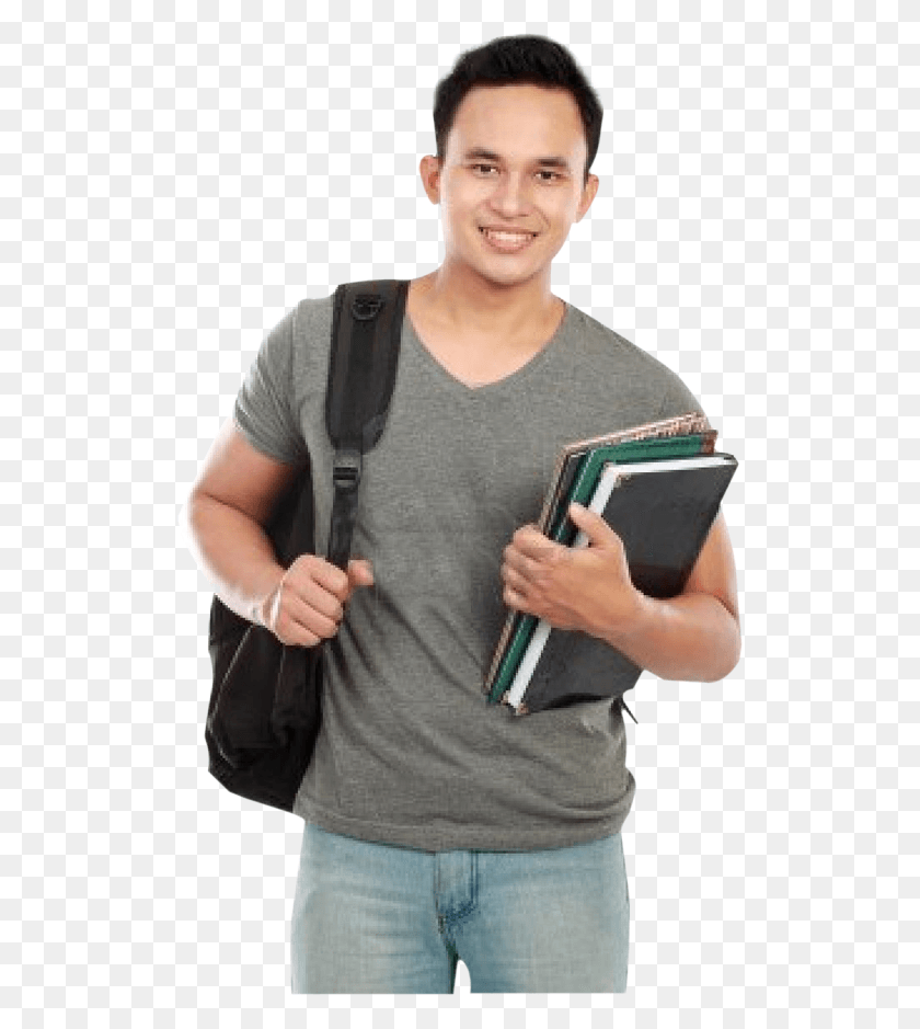 519x879 Education Prospecting Services College Student With Books, Person, Human, Suspenders HD PNG Download
