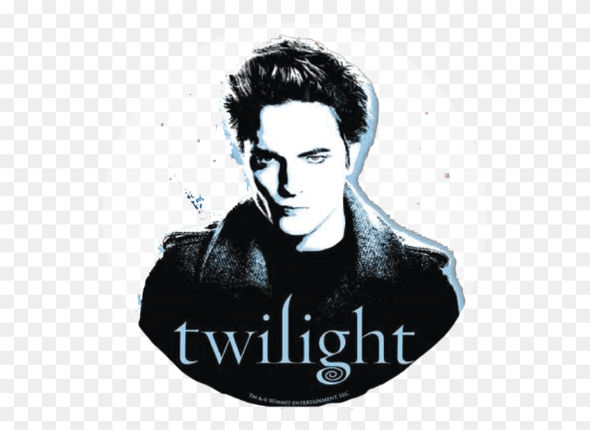 549x553 Edward Cullen Clear Vinyl Sticker Twilight Of The Thunder God Meme, Person, Human, Disk HD PNG Download