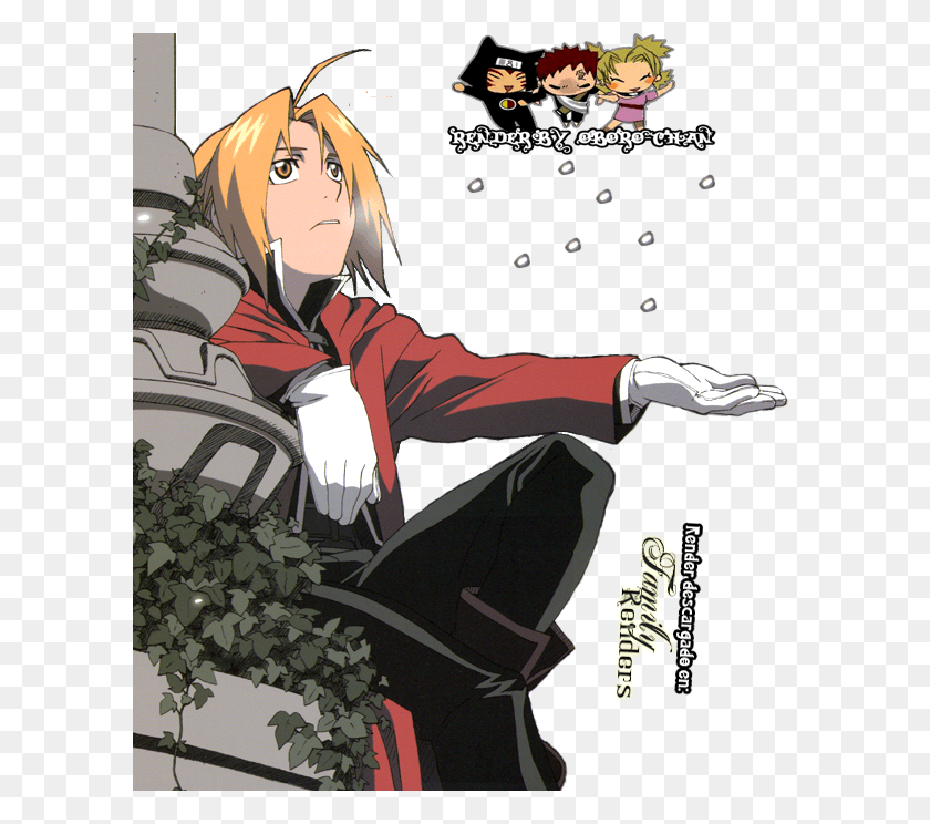 600x684 Edward Elric, Manga, Comics, Book HD PNG Download