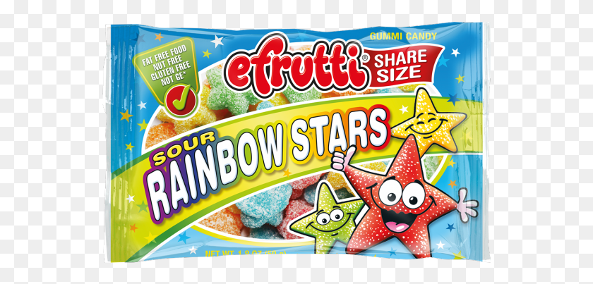 551x343 Descargar Png Efrutti Sour Rainbow Stars, Dulces, Alimentos, Confitería Hd Png