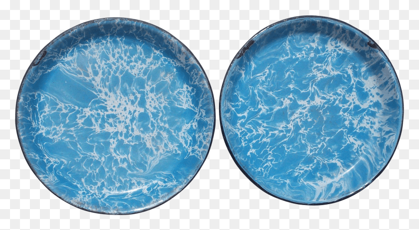 1663x859 Egg Blue Swirl Two Sided Enamel Vintage Graniteware Circle, Porcelain, Pottery HD PNG Download