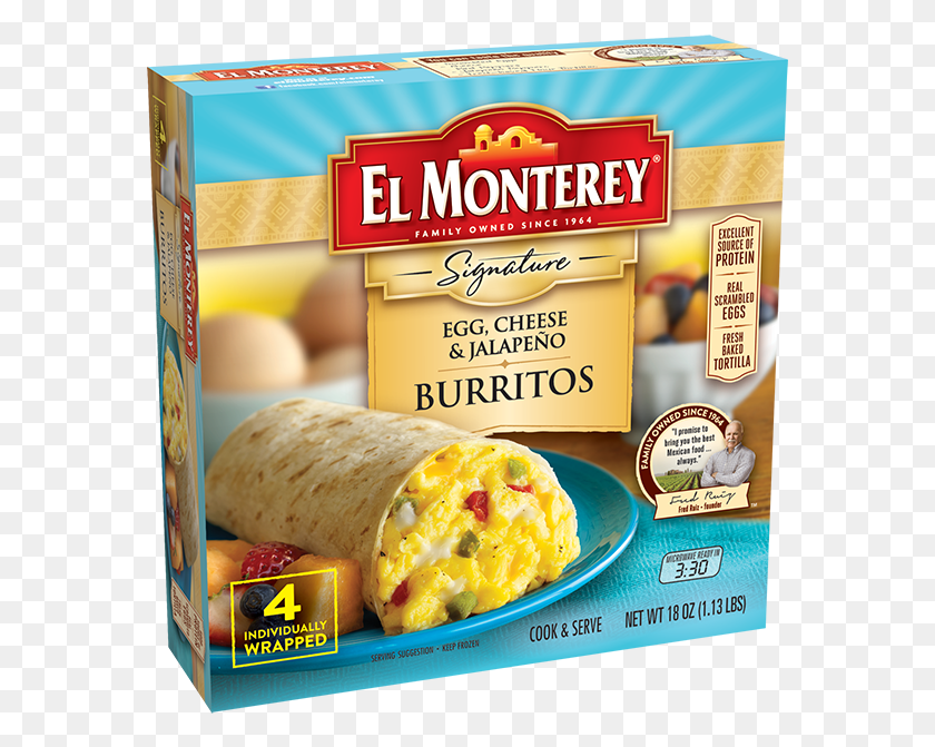 577x611 Huevo, Queso Amp Jalapeño Burrito El Monterey Desayuno Burrito, Comida, Persona, Humano Hd Png