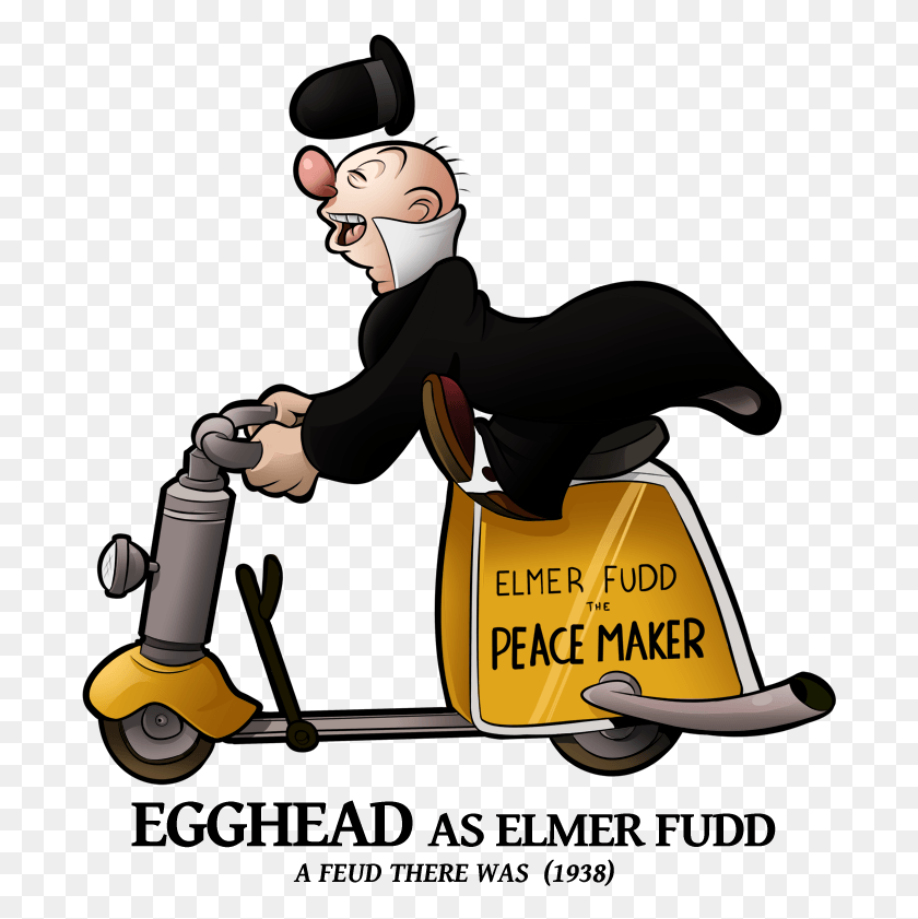 691x781 Egghead As Elmer Fudd By Boscoloandrea Egghead Elmer Fudd, Person, Human, Transportation HD PNG Download