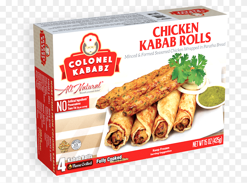 Eggroll Colonel Kababz Chicken Seekh Kabab, Food, Lunch, Meal, Hot Dog Transparent PNG