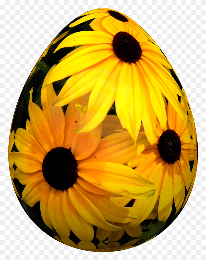 909x1168 Eggs Easter Easter Egg Flowers Image Jajko Wielkanocne Grafika, Plant, Flower, Blossom HD PNG Download