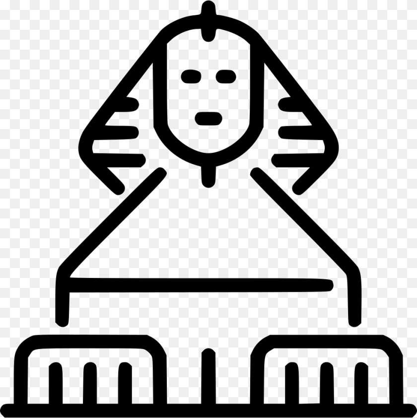 980x982 Egupt Sphinx Sphinx, Stencil, Face, Head, Person Sticker PNG