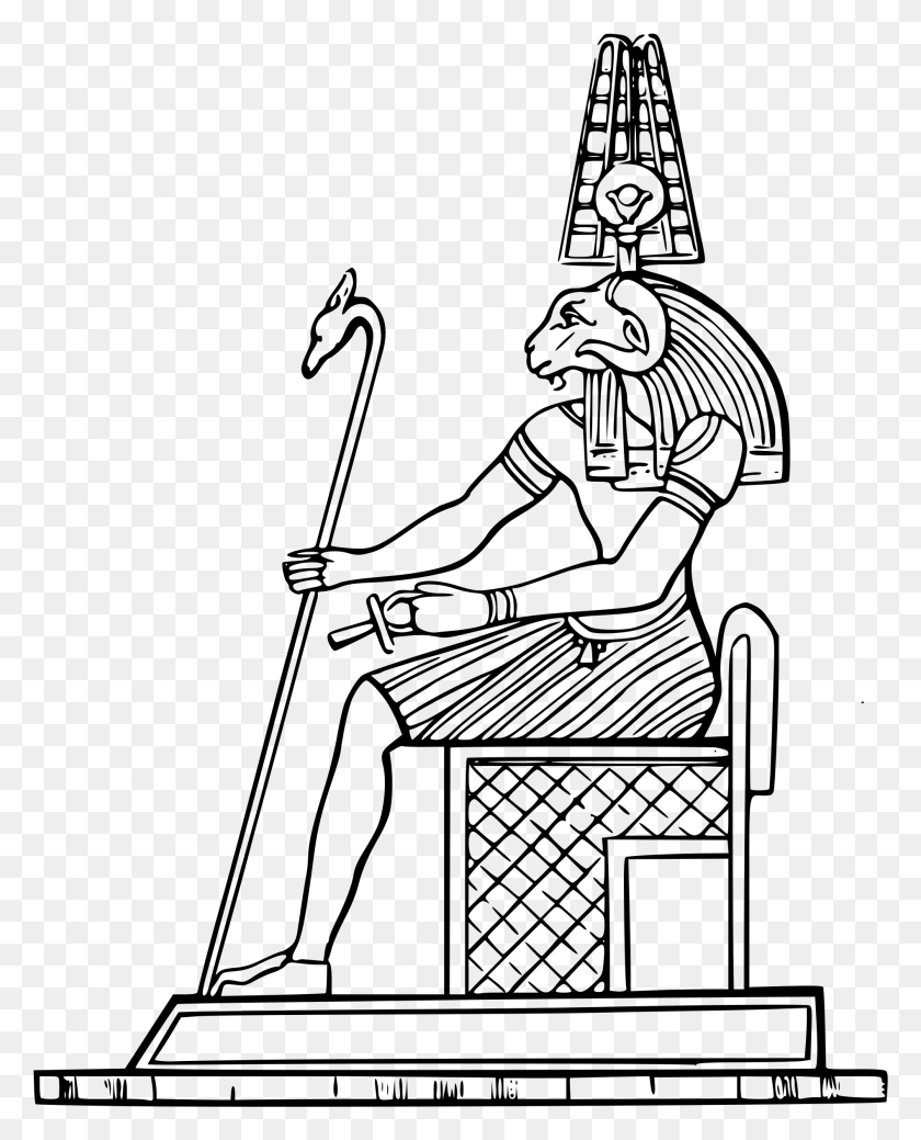 1893x2377 Egypt Drawing At Getdrawings Com Free For Egyptian God Amon, Gray, World Of Warcraft HD PNG Download