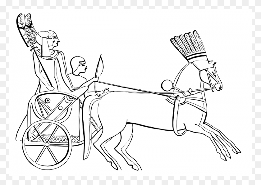 960x660 Egyptian Chariot Horses Ancient History Thebes Draw A Chariot With Horses, Carriage, Vehicle, Transportation HD PNG Download