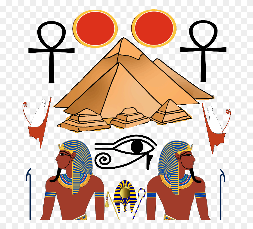 692x700 Egyptian Clipart Pharaoh Head Coat Of Arms Of The Pharaohs, Person, Human HD PNG Download