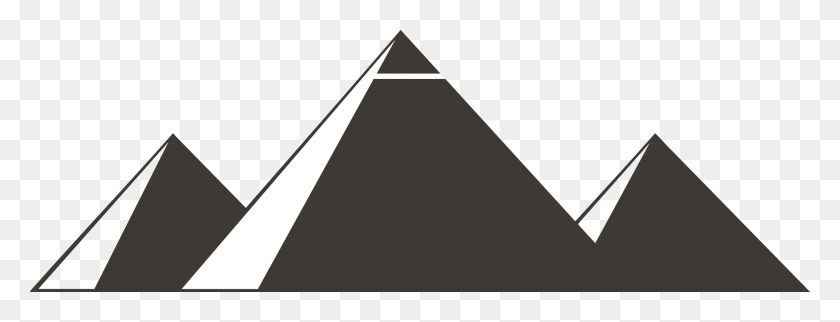 2244x755 Египетские Пирамиды Солнца Древний Египет Пирамиды Клипарт Черно-Белые, Треугольник, Здание, Архитектура Hd Png Скачать
