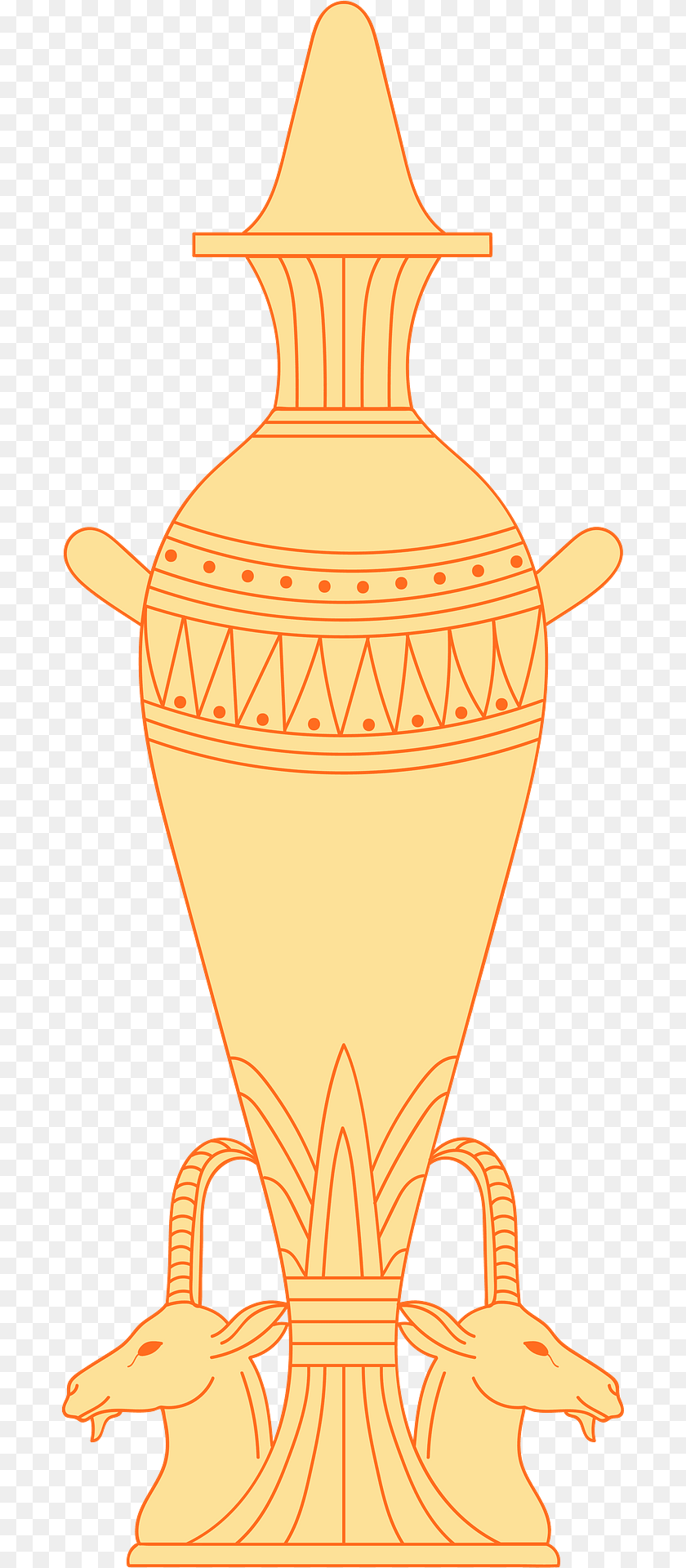 688x1920 Egyptian Vase Jar, Pottery, Urn, Animal Clipart PNG
