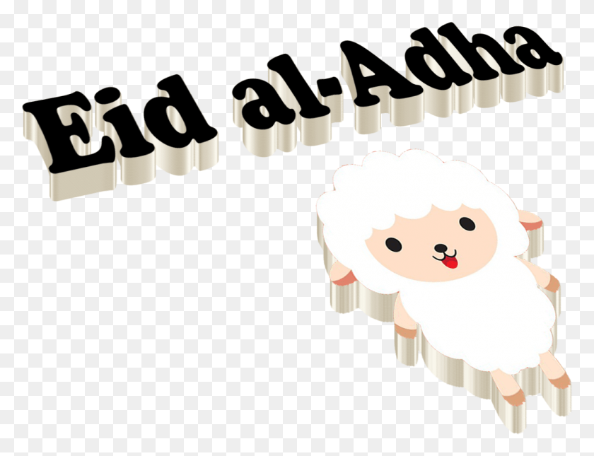 1067x801 Eid Al Adha Free Cartoon, Text, Cream, Dessert HD PNG Download