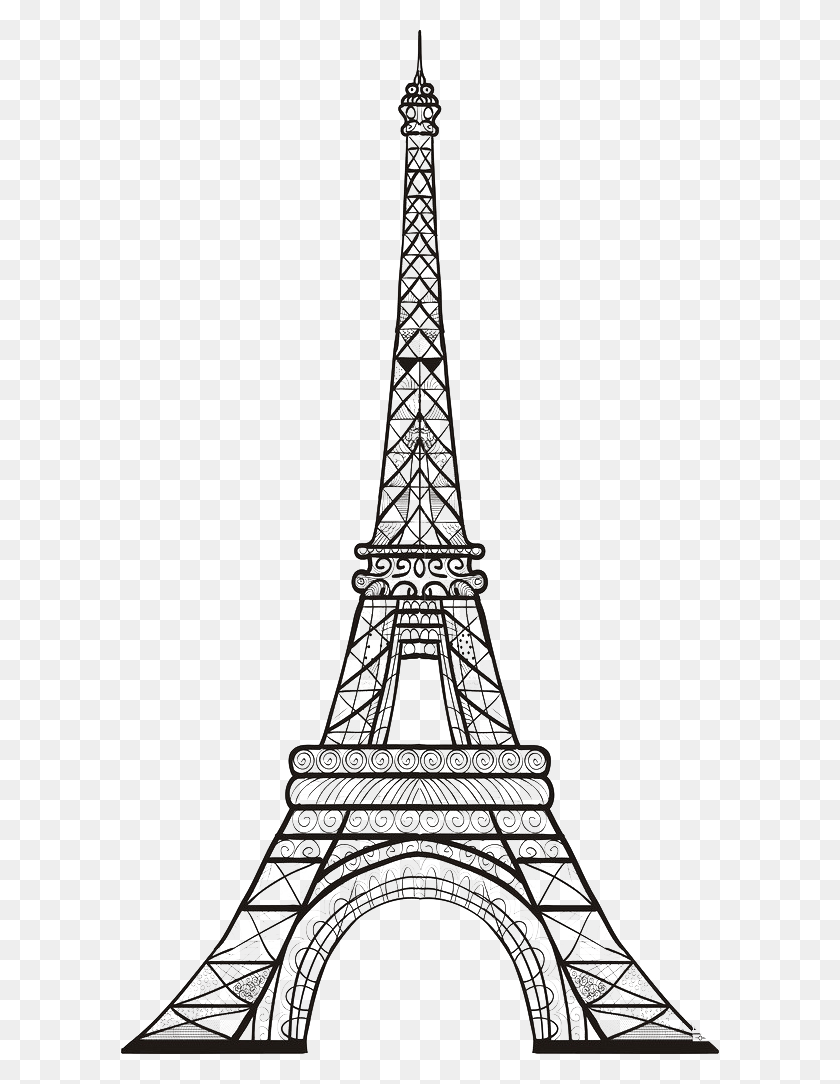 Эльфивая башня в Париже рисунок симметричный