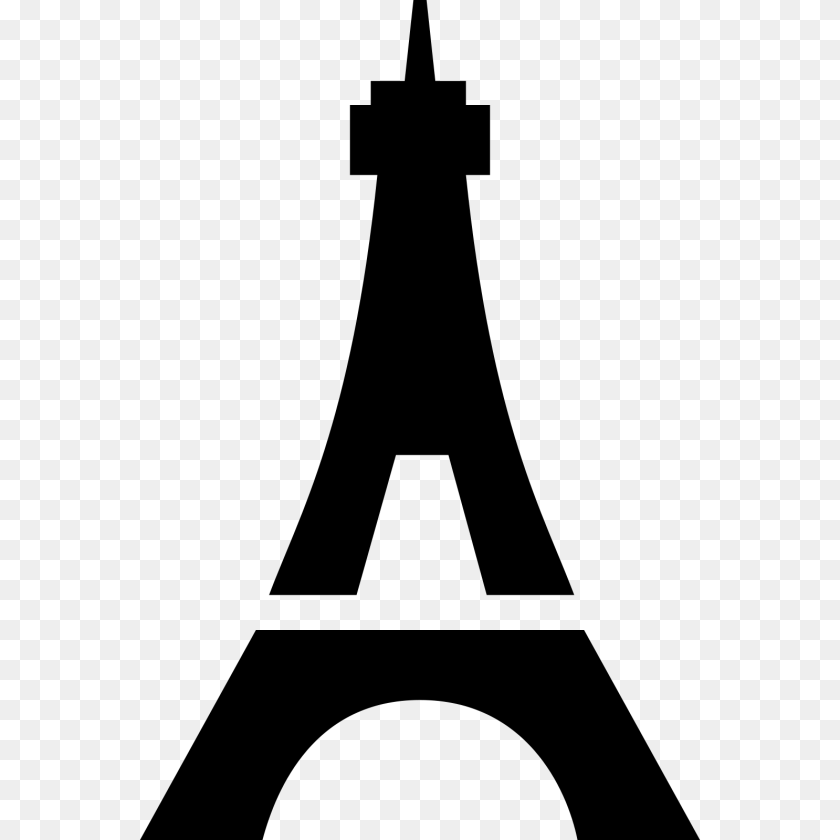 1600x1600 Eiffel Tower, Gray Clipart PNG