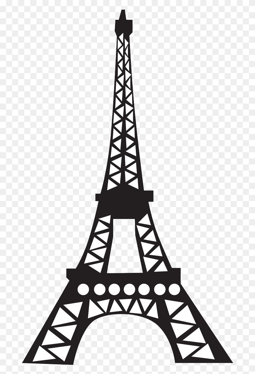 696x1168 Eiffel Tower Clipart Transparent Background Simple Cartoon Eiffel Tower, Cable, Construction Crane, Machine HD PNG Download