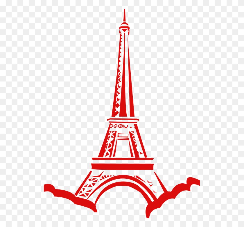 537x720 Эйфелева Башня Франция Красный Мультфильм Эйфелева Башня Картинки, Башня, Архитектура, Здание Hd Png Скачать