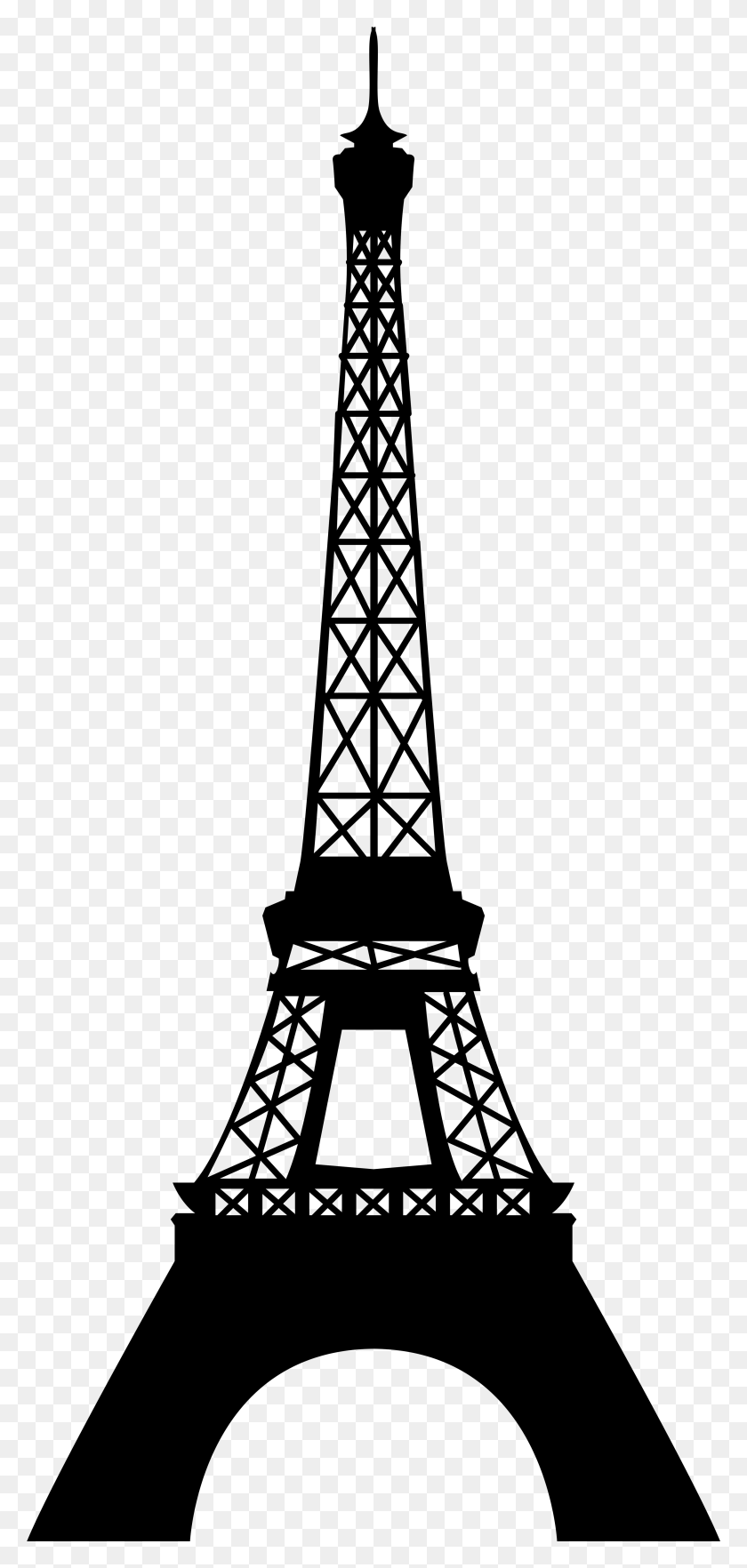 3594x7853 Eiffel Tower Silhouette Transparent Clip Art Image Eiffel Tower Silhouette Transparent Background, Gray, World Of Warcraft HD PNG Download