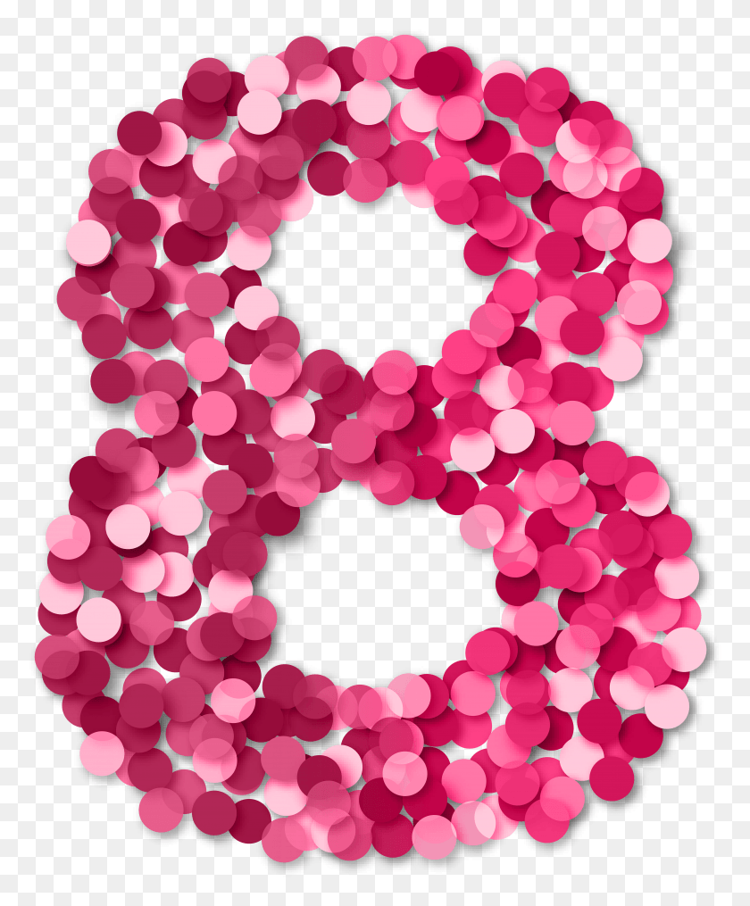 6432x7877 Eight 8 Number Pink Clip Art HD PNG Download