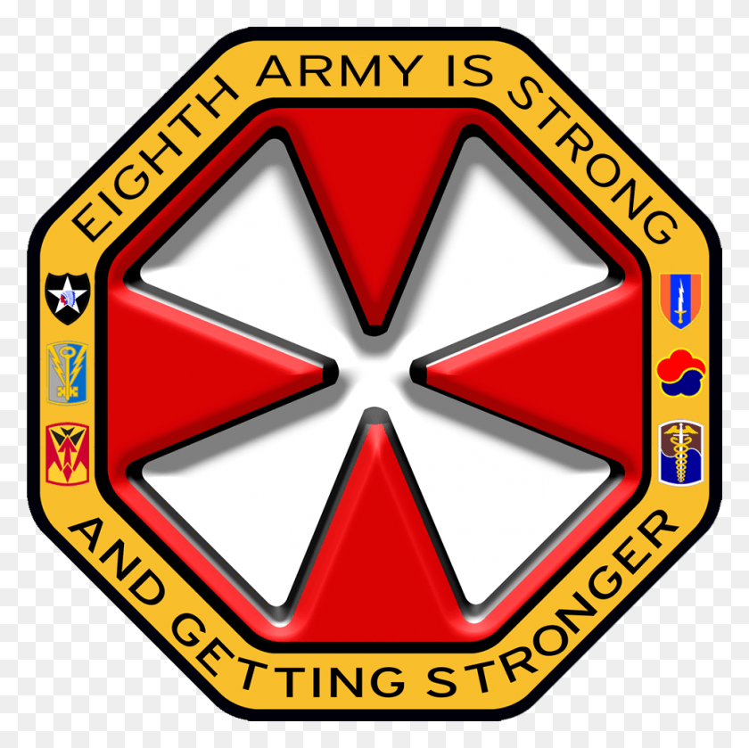 959x958 Eighth Army Logo With Msc Logos Us 8th Army, Symbol, Trademark, Star Symbol HD PNG Download