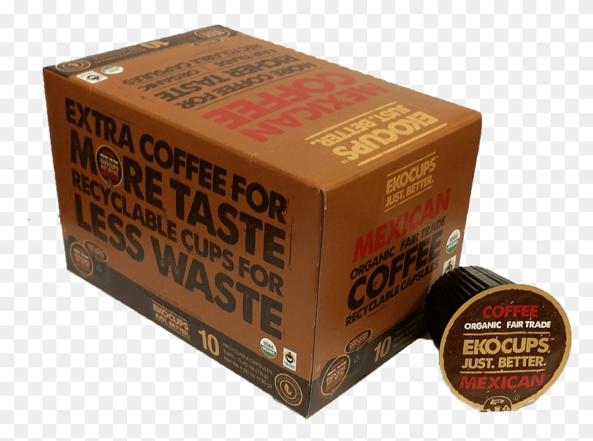 983x712 Ekocups Mexican Single Serve Cup Coffee 10 Count Ekocups Box, Cardboard, Carton, Package Delivery HD PNG Download