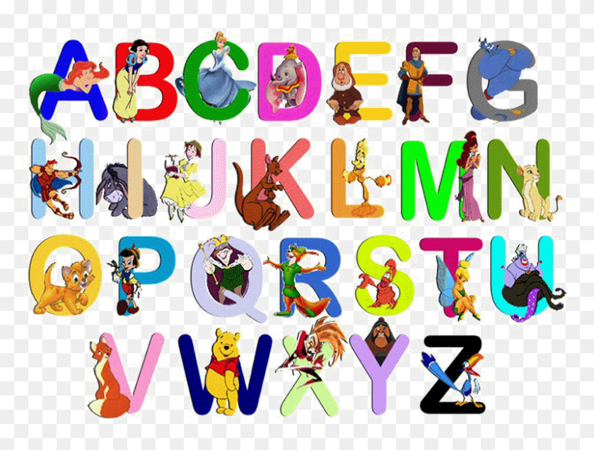 800x592 El Abecedario Abecedario Alphabet Disney, Label, Text, Sticker HD PNG Download