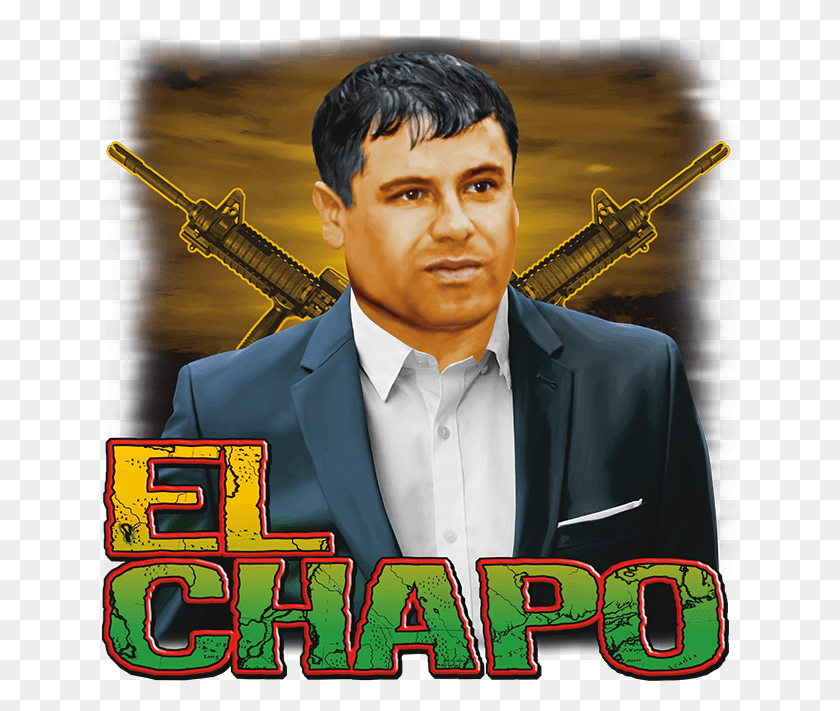 642x651 El Chapo With Gun, Person, Suit, Coat HD PNG Download