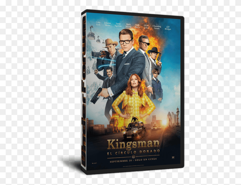 448x584 Descargar Png El Crculo Dorado 2017 Poster Kingsman El Círculo Dorado, Publicidad, Persona, Humano Hd Png