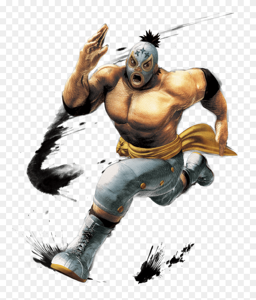 842x1000 El Fuerte Is A Mexican Luchador Who Spends His Time Super Street Fighter 4 El Fuerte, Person, Human, Hand HD PNG Download