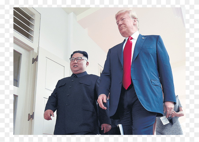 729x541 El Pasado Kim Jong Un Y Trump Se Vieron En Singapur 2018 Corea Del Norte Estados Unidos Cumbre De Singapur, Corbata, Ropa, Persona Hd Png