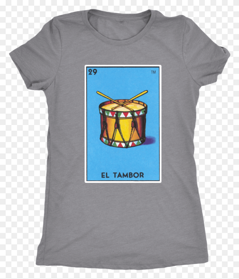 814x963 Descargar Png El Tambor Drum Card Camiseta Para Mujer, Ropa, Vestimenta, Músico Hd Png