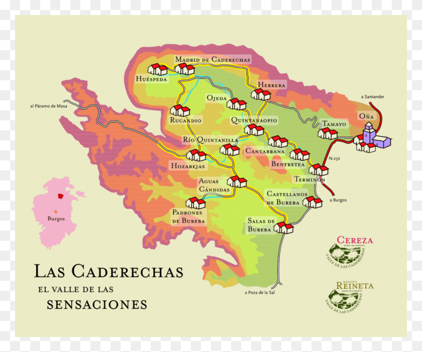 1024x844 Descargar Png El Valle De Las Sensaciones Valle De Las Caderechas, Map, Diagram, Plot Hd Png