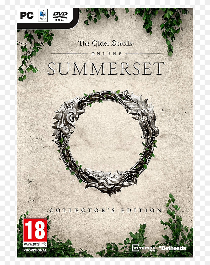 707x997 Elder Scrolls Online Summerset, Text, Plant, Wreath HD PNG Download