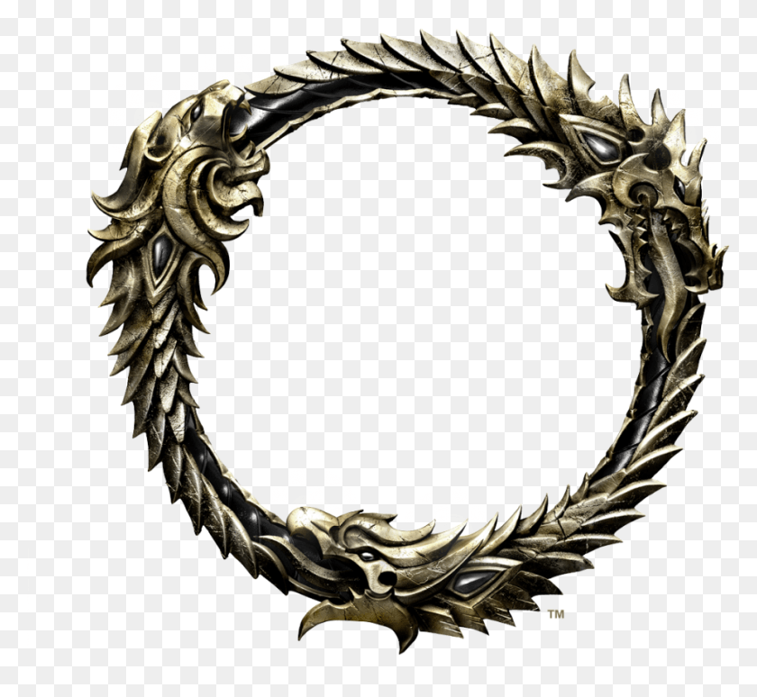 926x848 Elder Scrolls Online Summerset Logo, Dragon, Silver HD PNG Download