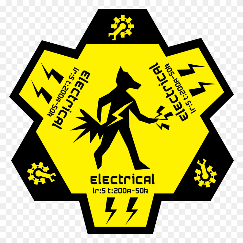 800x798 Electical Warning Sign Zvezda S 8 Uglami, Symbol, Text, Sign HD PNG Download