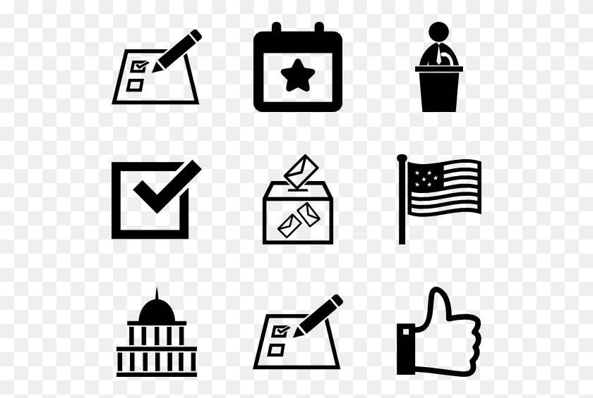 525x505 Election Icons Political Icons, Gray, World Of Warcraft HD PNG Download
