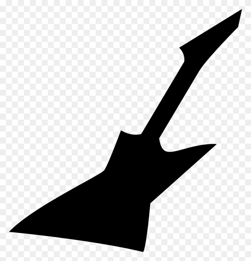 940x980 Electric Guitar Silhouette Comments Electric Guitar Silhouette, Shovel, Tool HD PNG Download