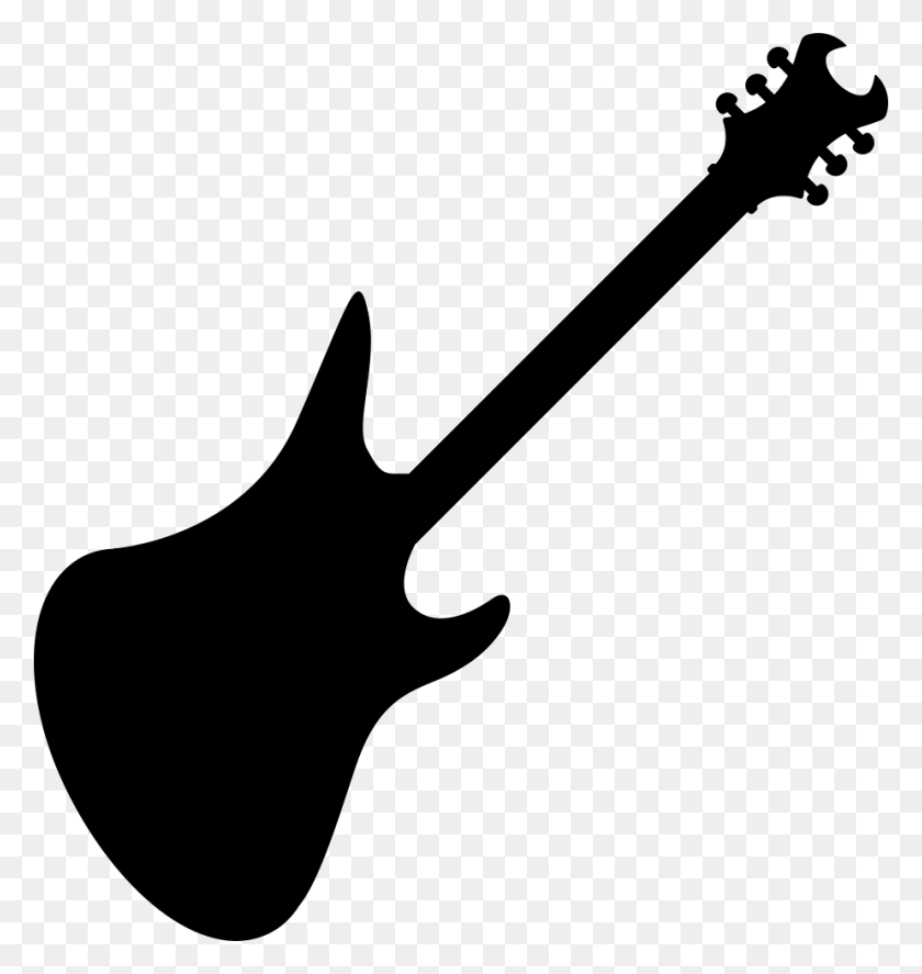 924x980 Электрогитара Вариант Силуэт Комментарии Silueta De Guitarra Electrica, Топор, Инструмент, Гитара Hd Png Скачать