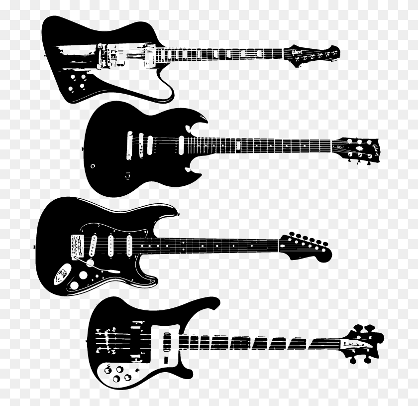 707x755 Electric Guitar Vector Silhouette Fender Gibson Rickenbacker Rickenbacker Bass Clip Art, Leisure Activities, Legend Of Zelda HD PNG Download