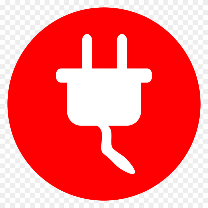 800x800 Electric Power Plug X In Red Circle, Adapter, Ketchup, Food HD PNG Download