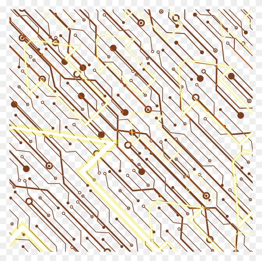 2943x2942 Electrical Network Electronic Technology Free Vector, Maze, Labyrinth, Pattern HD PNG Download